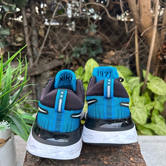 NIKE React Infinity flyknit 2 Running Blue Orbit & black size 12 - Picture 6 of 13